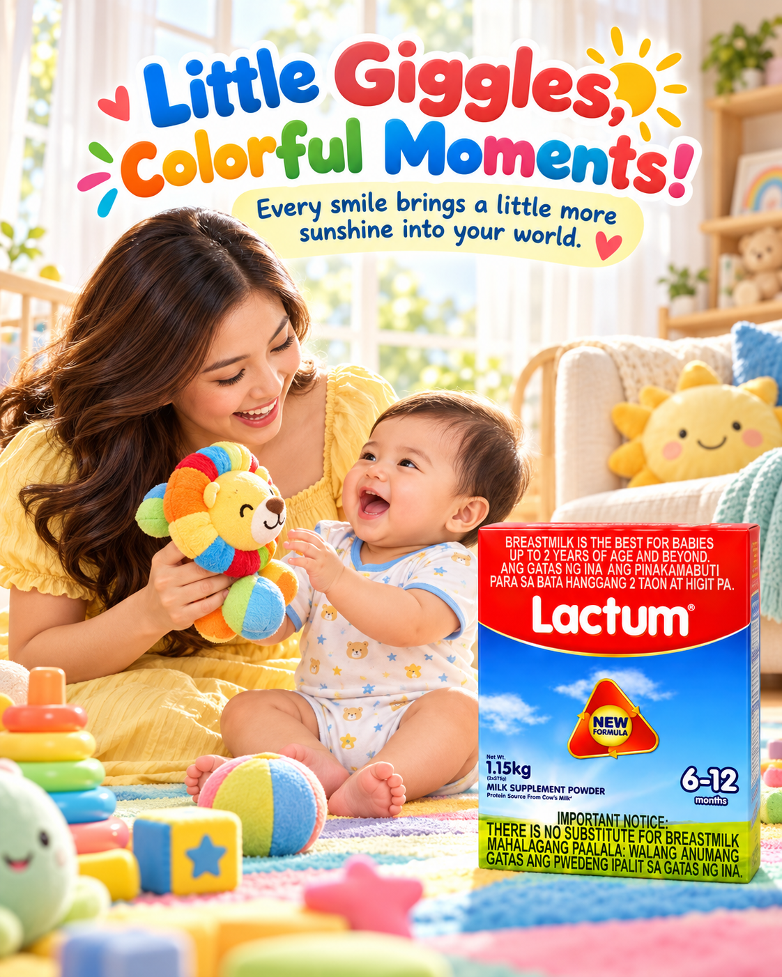 LACTUM MILK SUPPLEMENT POWDER – 1.15KG (6–12 MONTHS)