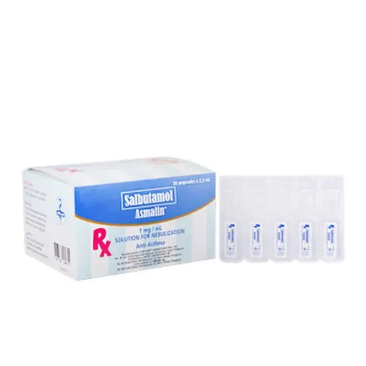 ASMALIN Salbutamol 1mg / mL Solution for Nebulization 2.5mL 1's