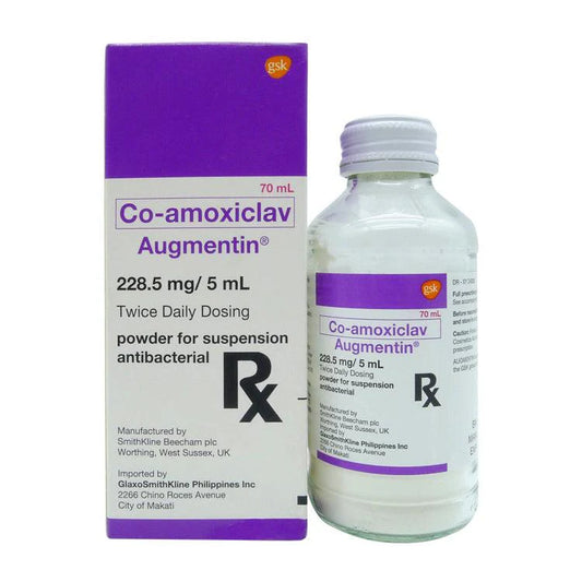 Augmentin 228.5mg / 5ml 70ml Suspension