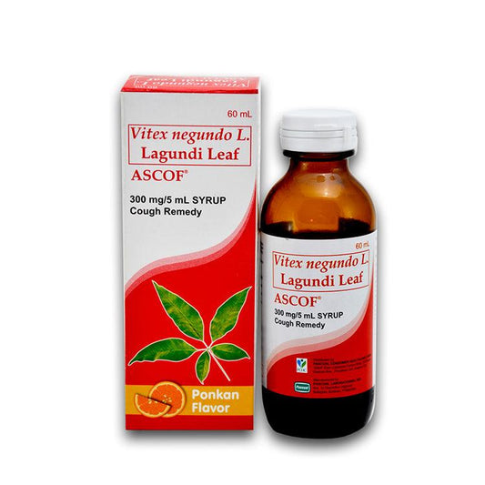 ASCOF Lagundi for Kids 300mg/5mL Ponkan-Flavored Syrup 120mL
