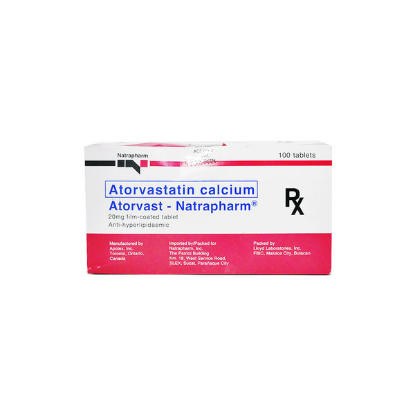 ATORVAST-NATRAPHARM Atorvastatin Calcium 20mg Film-Coated Tablet 1's