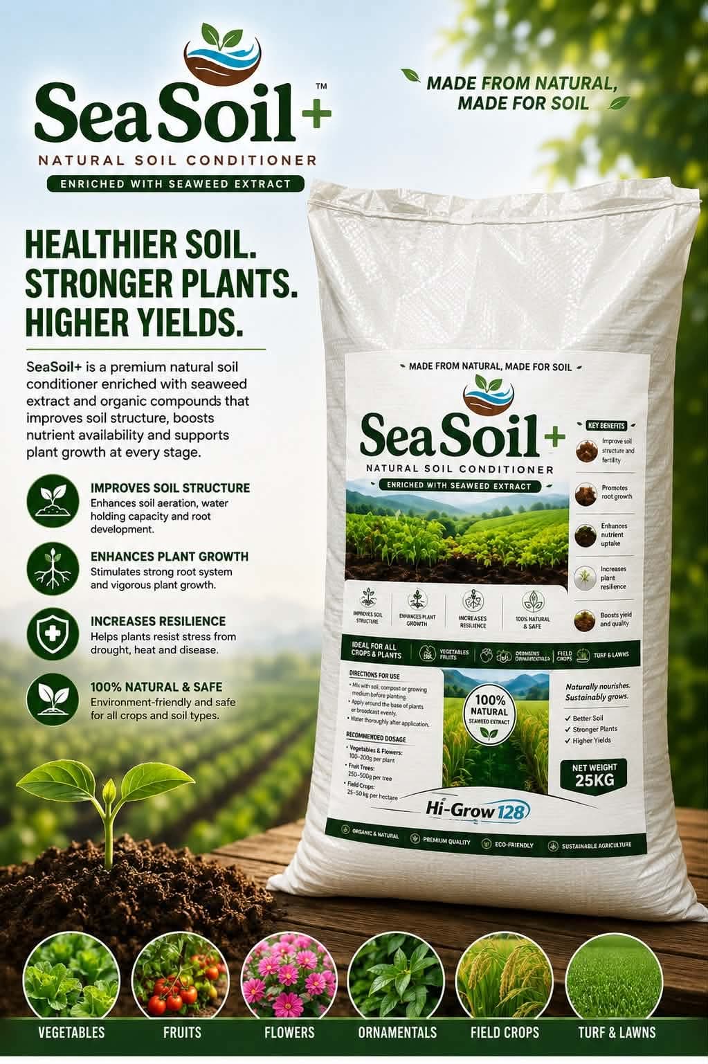 SeaSoil+ Natural Soil Conditioner – 25KG