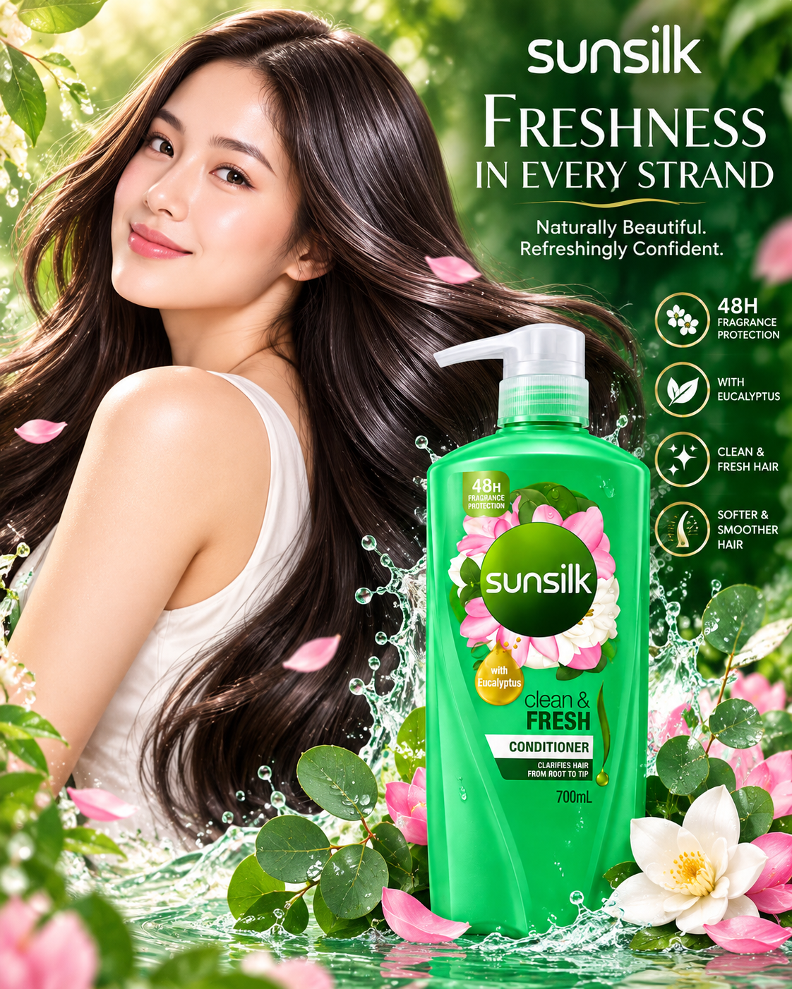 Sunsilk Clean & Fresh Conditioner with Eucalyptus – 700 mL