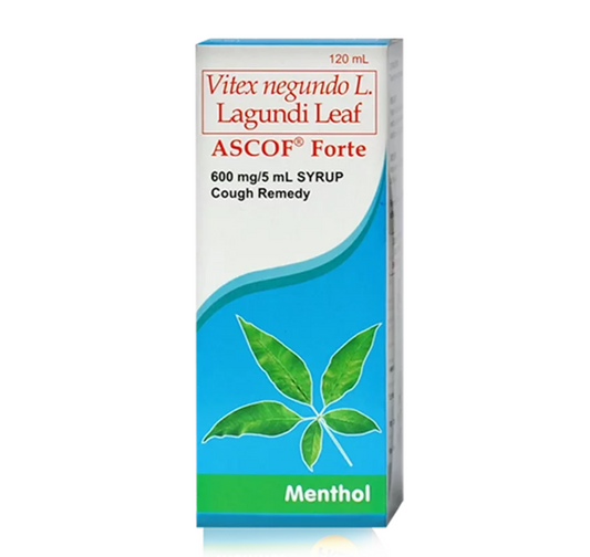 Ascof Forte Menthol 600Mg/5Ml Syrup 120ml