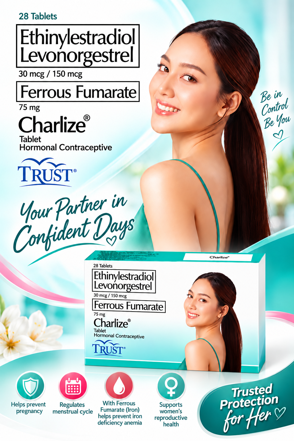 Charlize® Hormonal Contraceptive Tablets – 28 Tablets