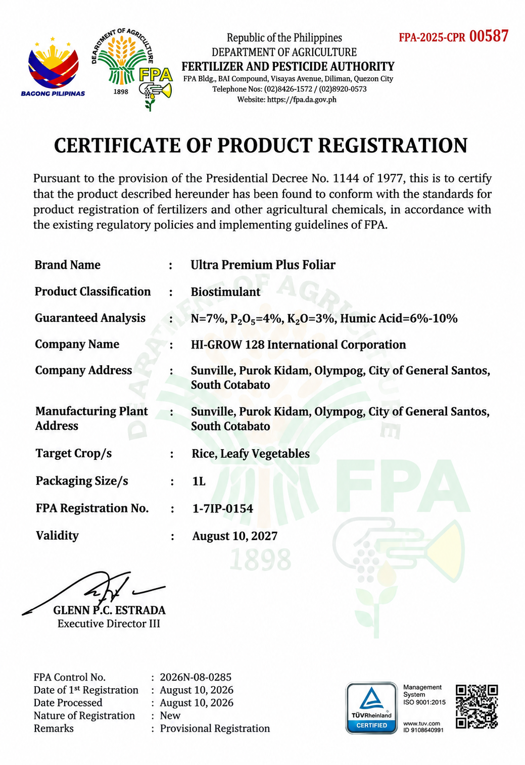 ULTRA Premium Plus Foliar – 1 Liter