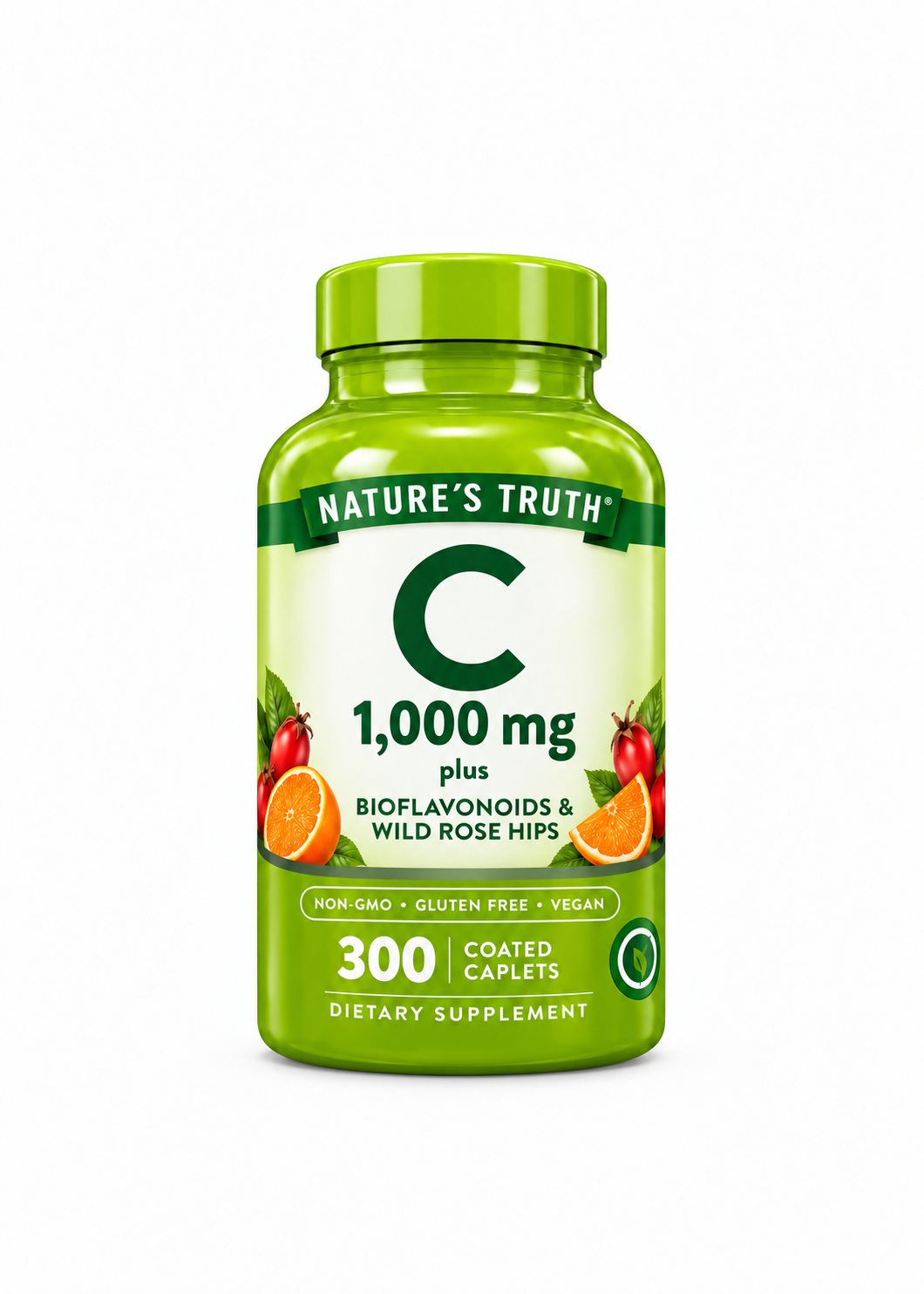 NATURE'S TRUTH
VITAMIN C W
BIOFLAVONOIDS
& ROSEHIPS
1000MG 300CT