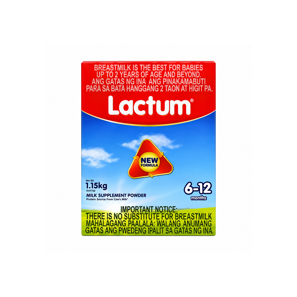 LACTUM MILK SUPPLEMENT POWDER – 1.15KG (6–12 MONTHS)