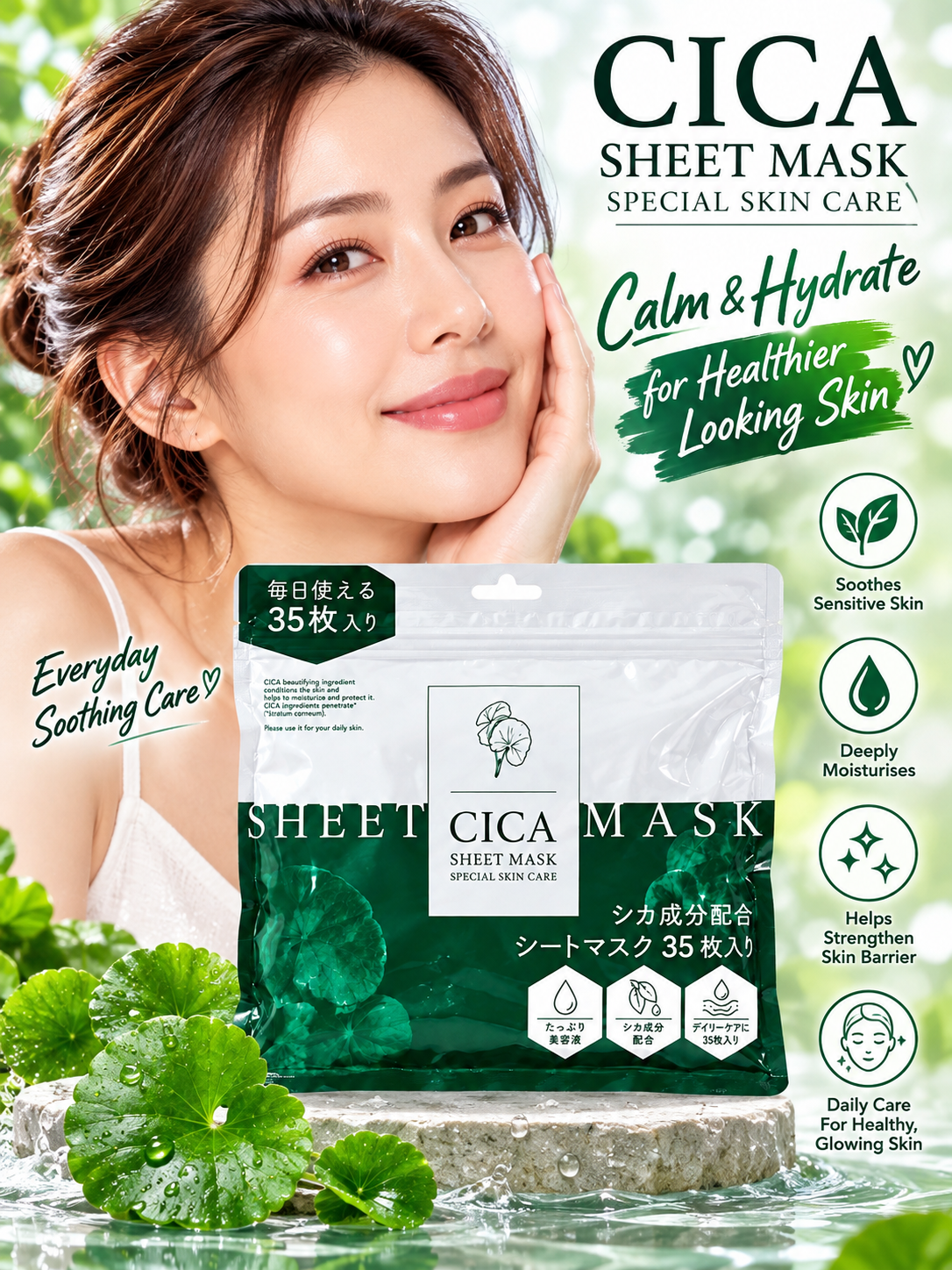 CICA Sheet Mask – 35 Sheets