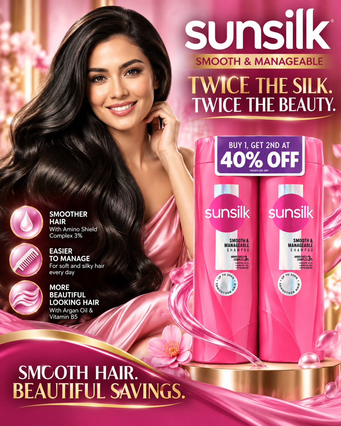 Sunsilk Smooth & Manageable Shampoo Twin-Pack