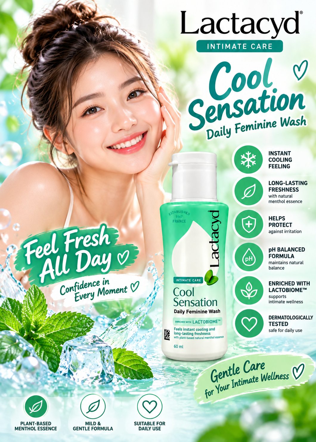 Lactacyd Cool Sensation Daily Feminine Wash – 60mL