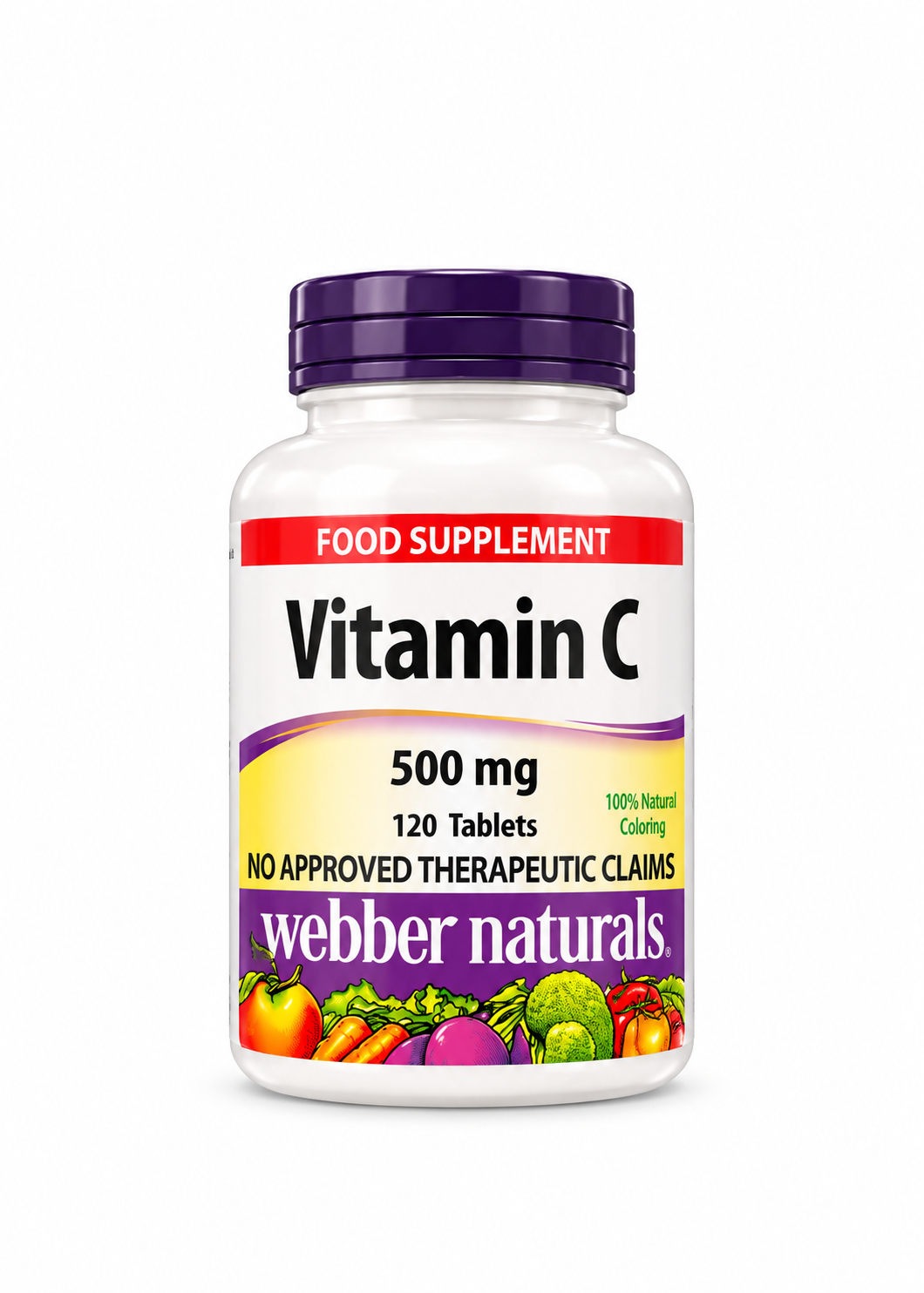WEBBER NATURALS VITAMIN C
500MG 120CT