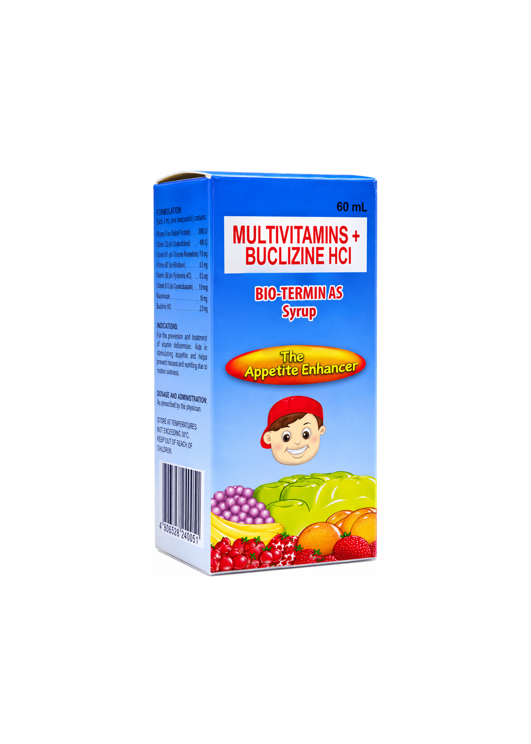 BIO-TERMIN AS Syrup – Multivitamins + Buclizine HCl (60 mL)
