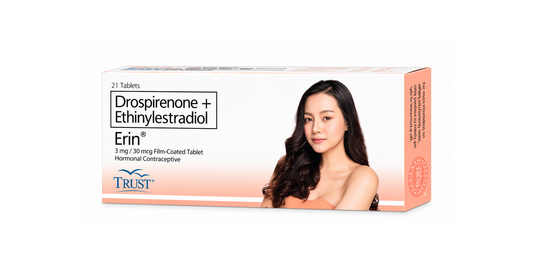 Erin® – Drospirenone + Ethinylestradiol (21 Film-Coated Tablets)