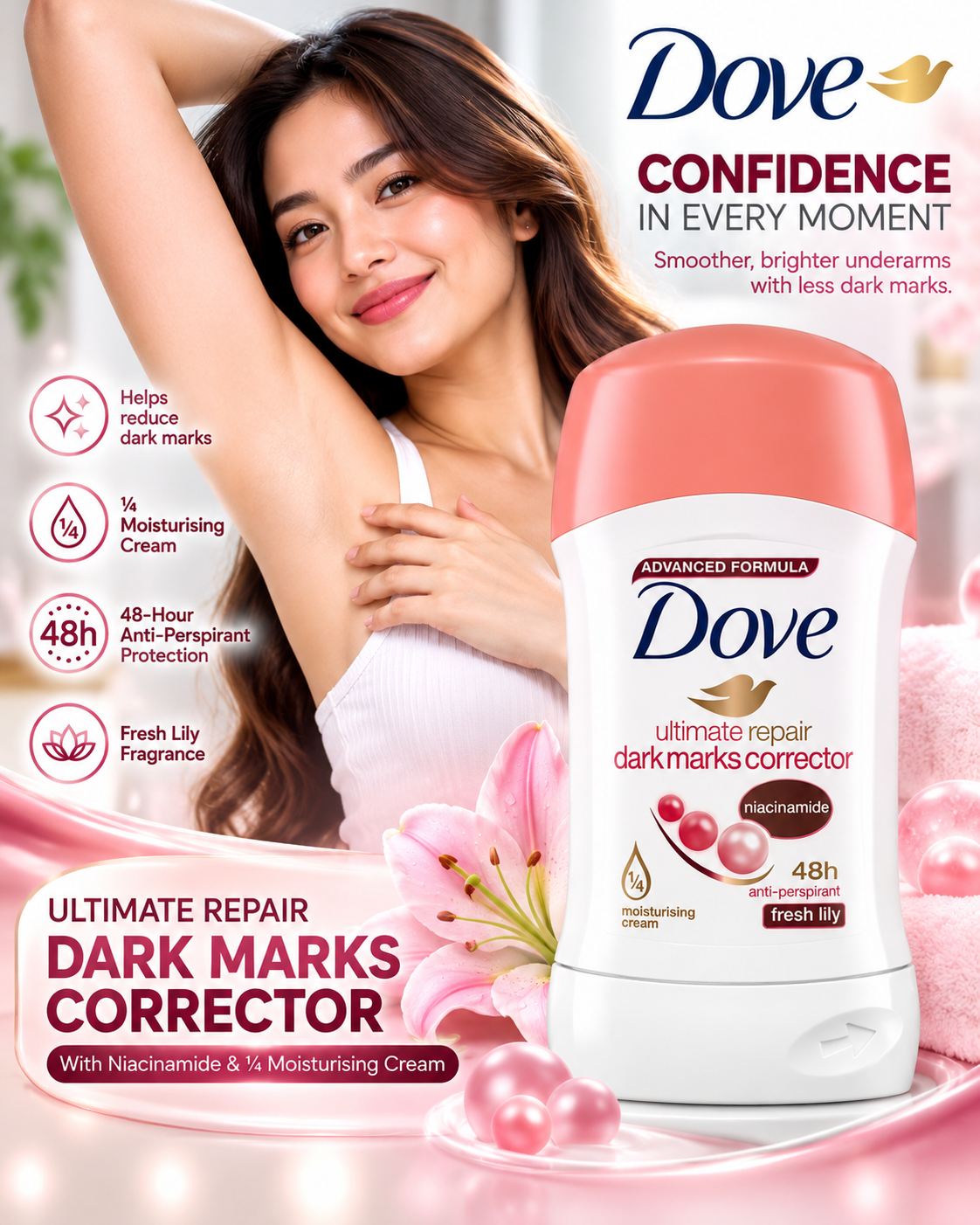 Dove Ultimate Repair Deodorant Fresh Lily