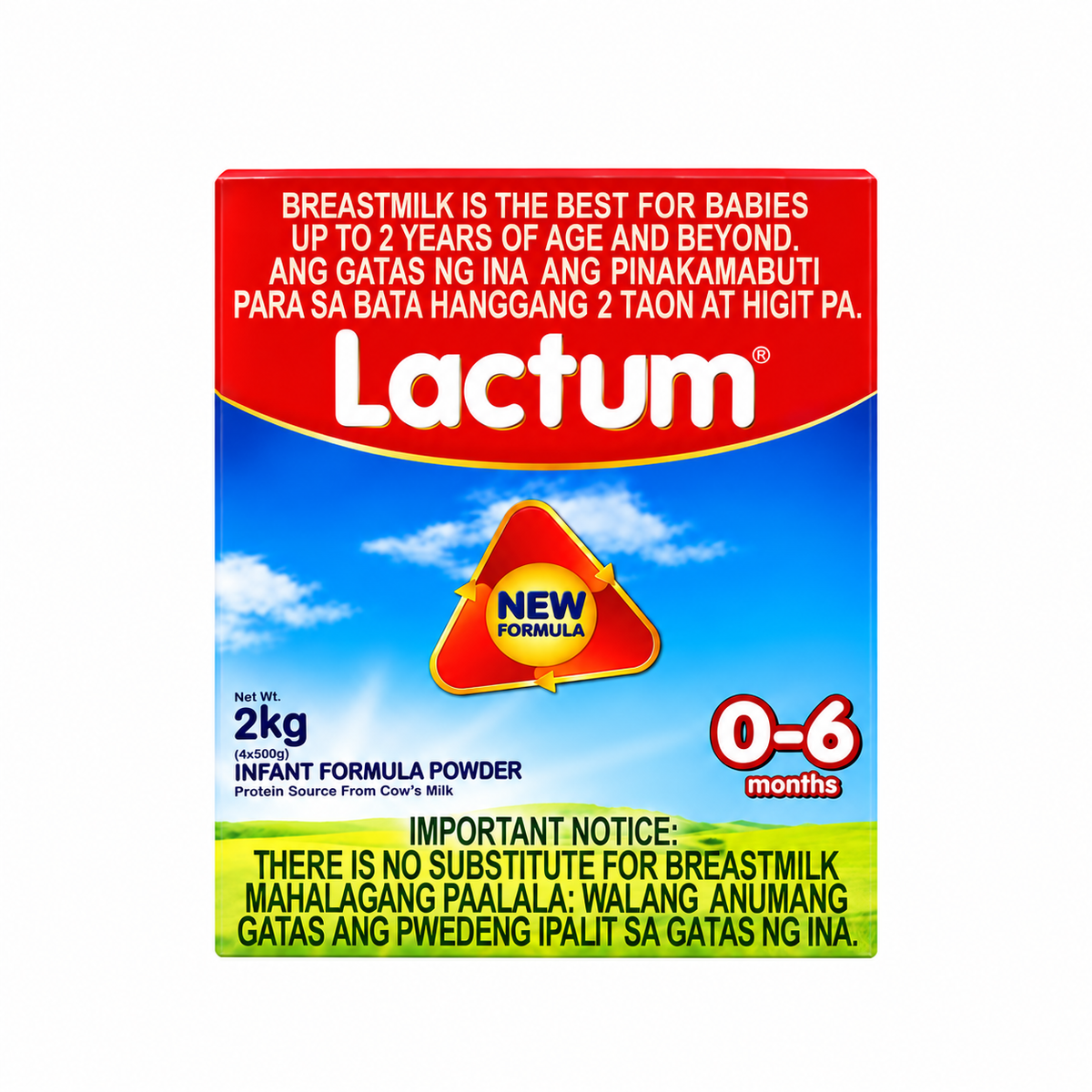LACTUM INFANT FORMULA POWDER 2KG (0–6 MONTHS)