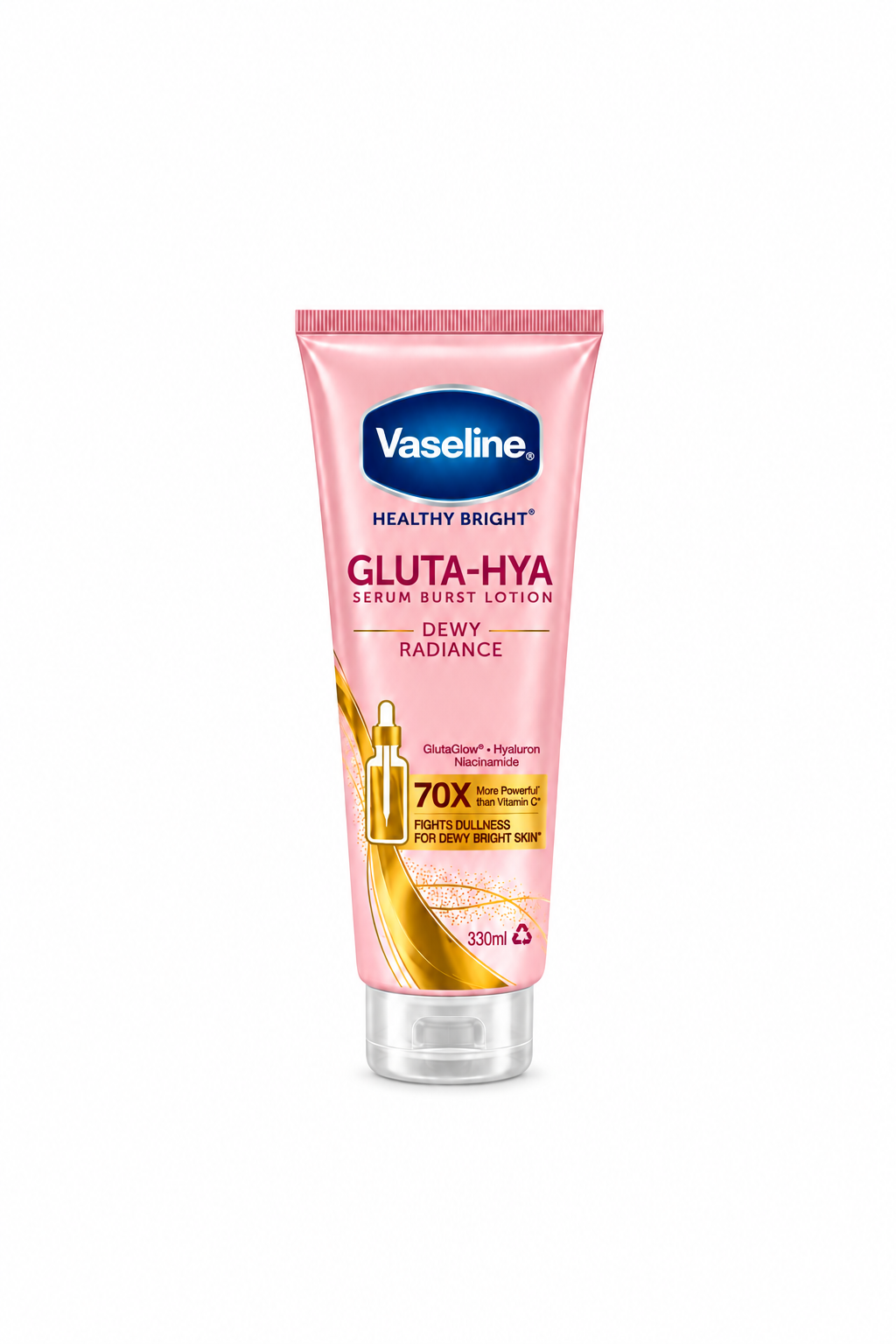 Vaseline Healthy Bright Gluta-Hya Serum Burst Lotion – Dewy Radiance (330ml)