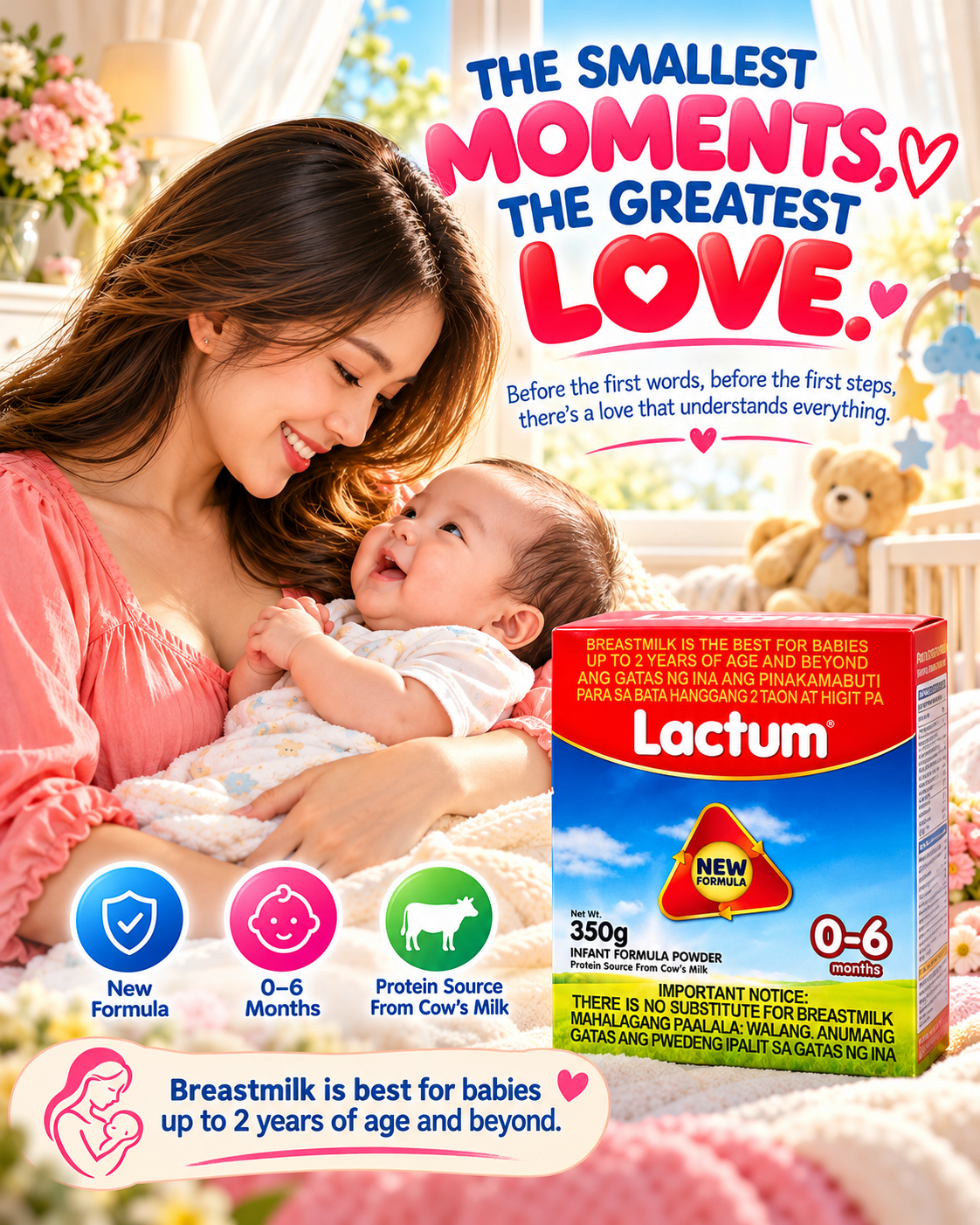 LACTUM INFANT FORMULA POWDER 350G (0–6 MONTHS)
