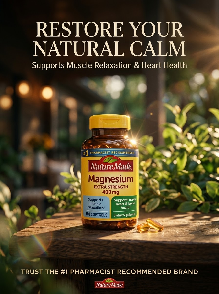 NATURE MADE
MAGNESIUM
400MG 180CT