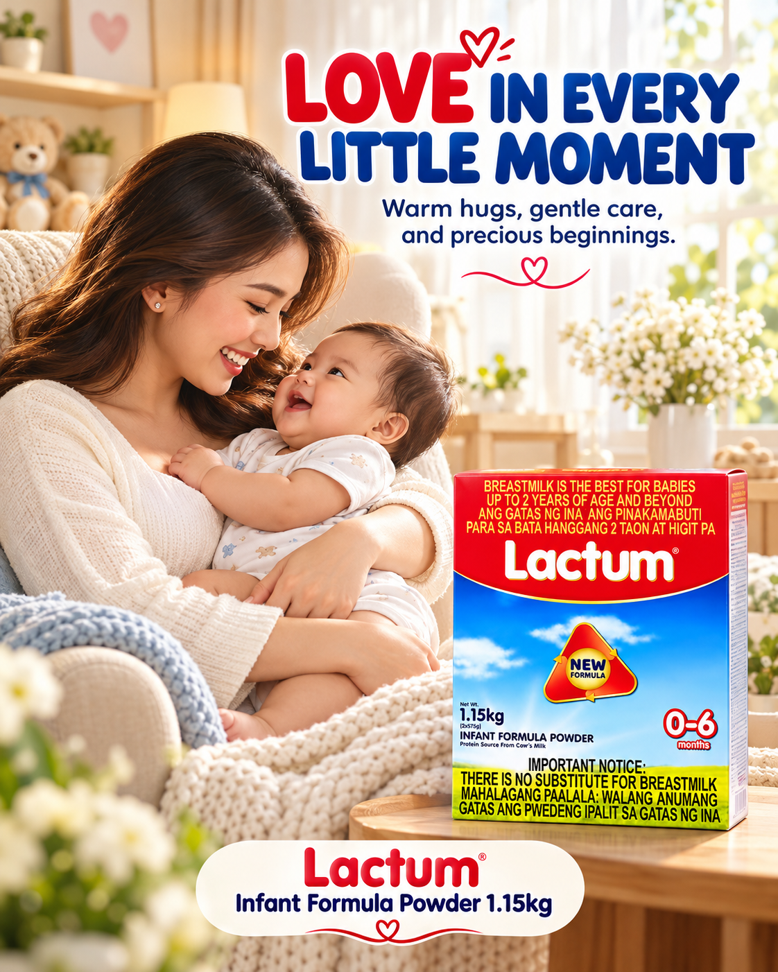 LACTUM INFANT FORMULA POWDER 1.15KG (0–6 MONTHS)