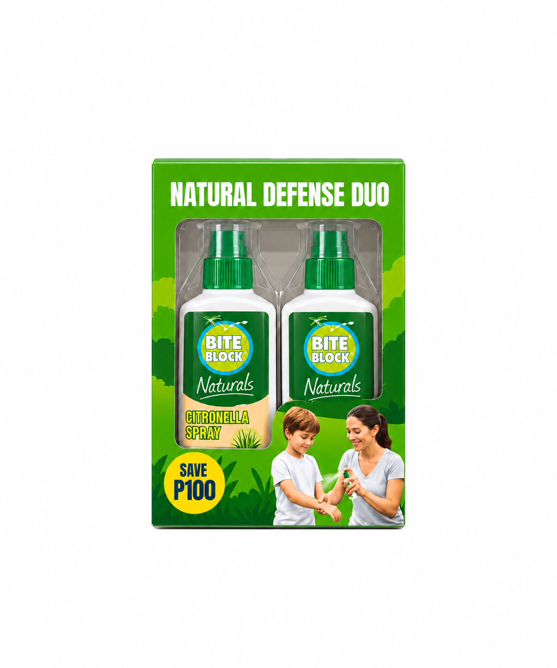 Bite Block Naturals Citronella Spray – Natural Defense Duo (2 × 100 mL)