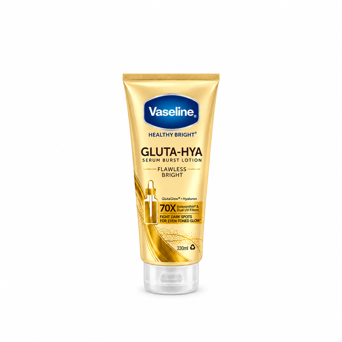 VASELINE HEALTHY BRIGHT GLUTA-HYA SERUM BURST LOTION – FLAWLESS BRIGHT (330mL)