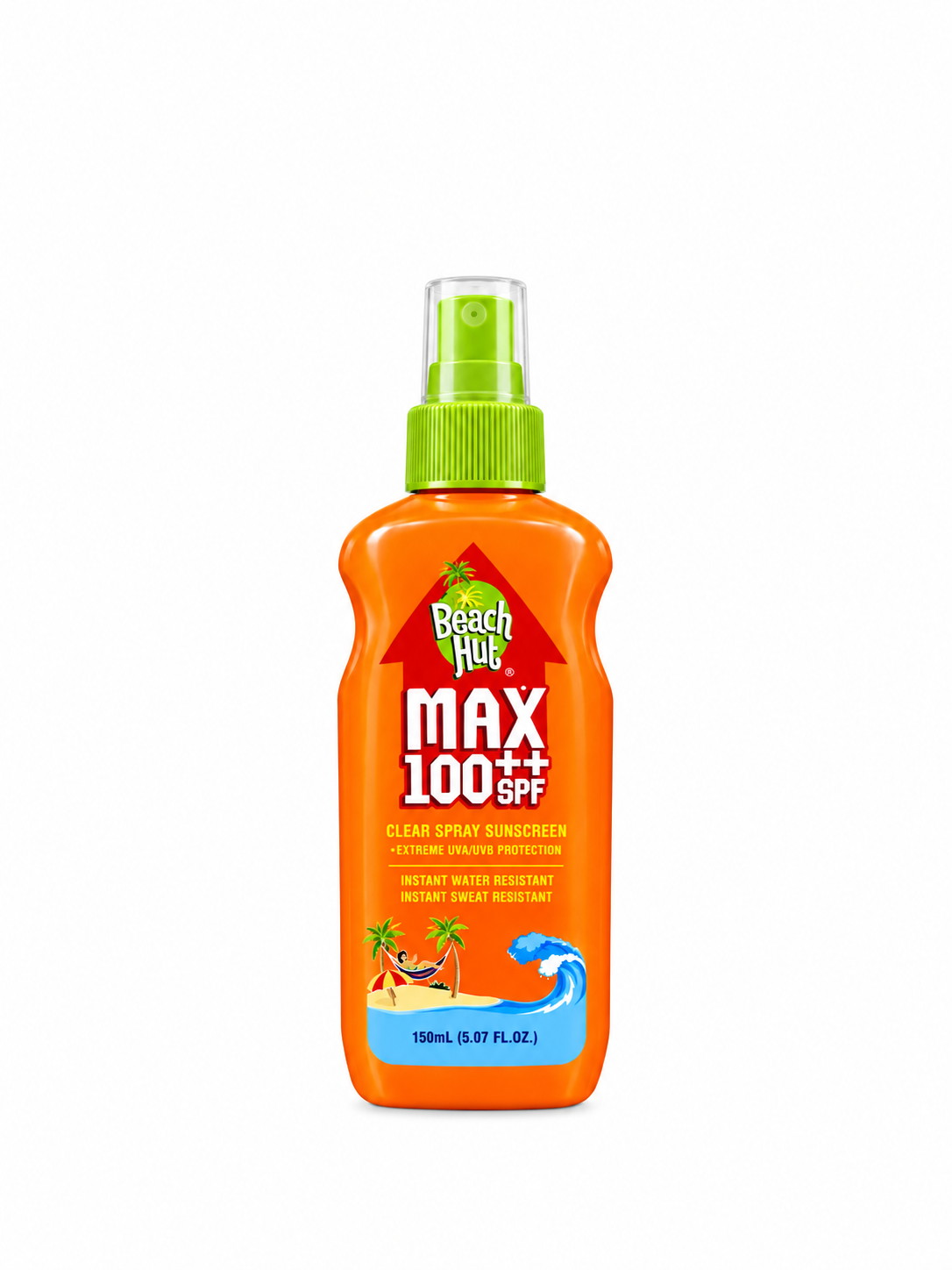 Beach Hut MAX SPF 100++ Clear Spray Sunscreen – 150mL
