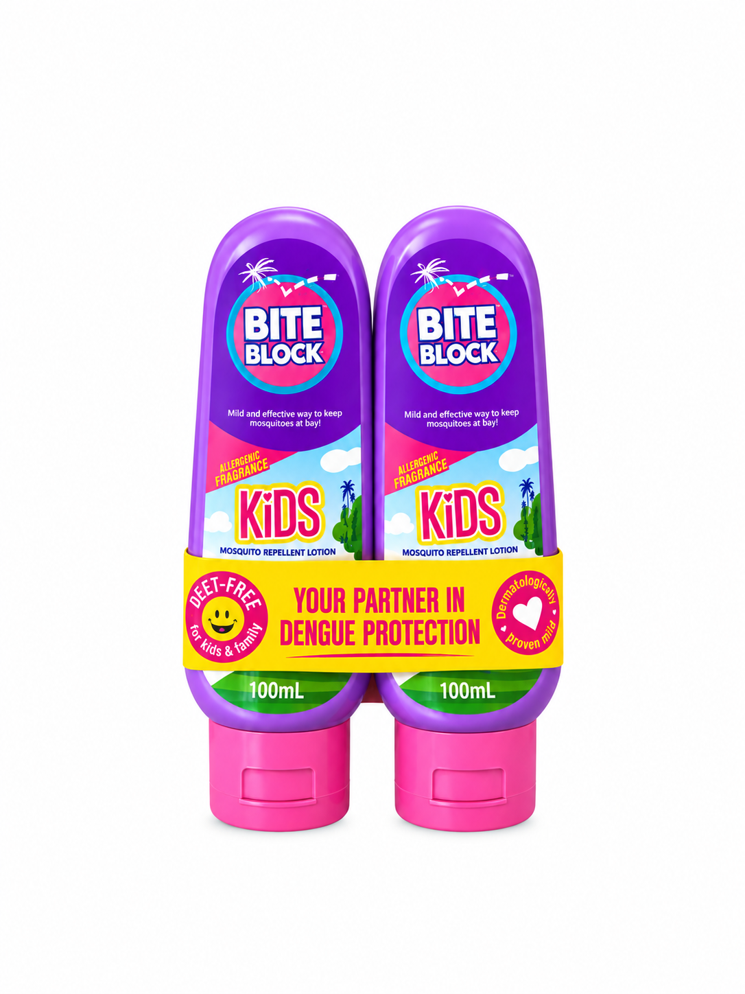 Bite Block Kids Mosquito Repellent Lotion – DEET-Free Twin Pack (2 × 100mL)